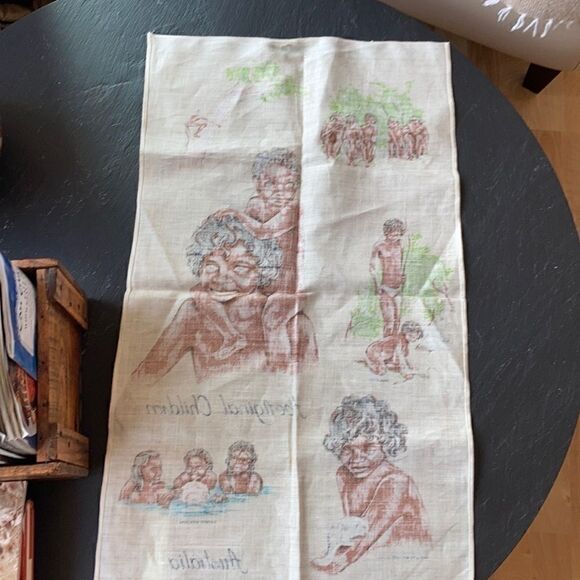 Linen New Handpainted towel wall hanging 18” x 31” - Picture 15 of 16